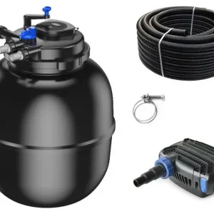 Druckteichfilter Set CPF 75000 mit 100W Eco Pumpe 10m Schlauch Nr.61 Preisreduziert