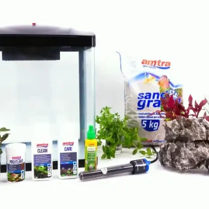Rabatt HR-300 Schwarz Nano Aquarium – inkl. Dekoration