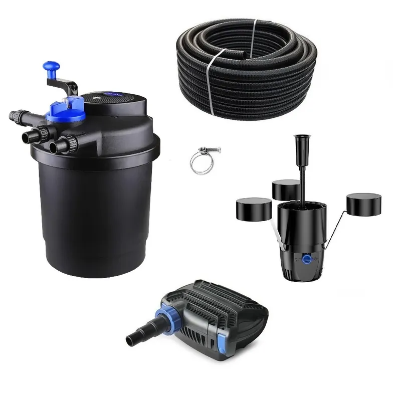 Druckteichfilter Set CPF 2500 mit 10W Eco Pumpe 10m Schlauch externer Skimmer Nr.18 Neu Im Sortiment