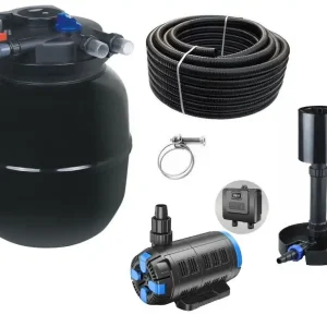 Druckteichfilter Set CPF 50000 regelbare Eco Pumpe 10m Schlauch Standskimmer Nr.56 Begrenztes Angebot