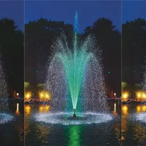 Sale Oase Schwimmende Teich Fontäne Set PondJet Eco mit RGB LED Beleuchtung