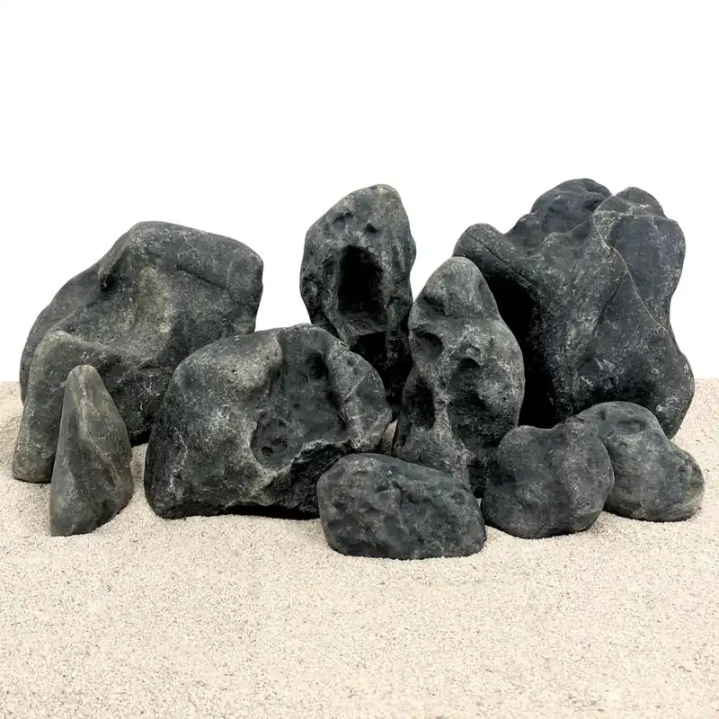 Meistverkauft Aquarium Natursteine Hakkai Stein 10 kg Mix Größe M-XL Aquascaping Steine