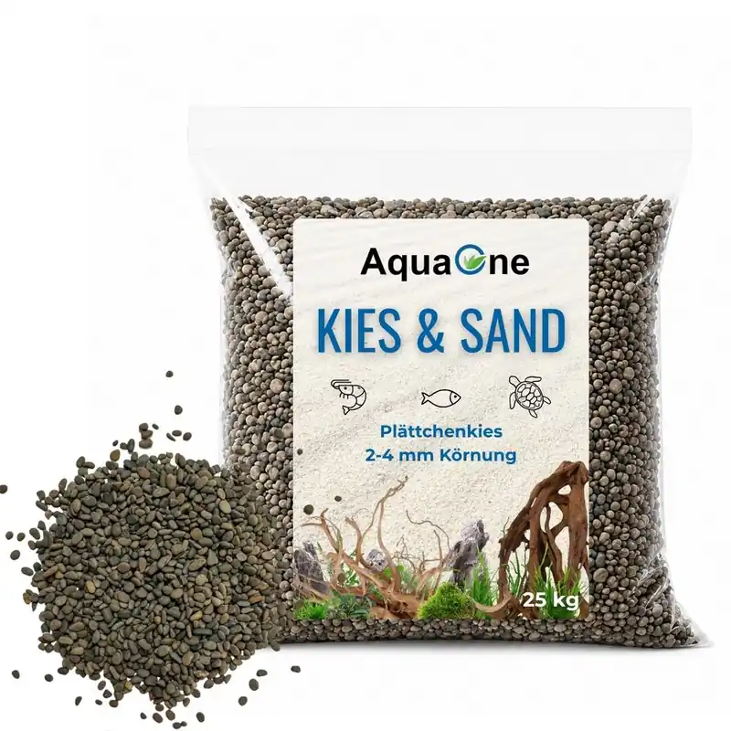 25 kg Plättchenkies 2-4 mm – Hochwertiger Natursteinkies für Aquarien Geprüft