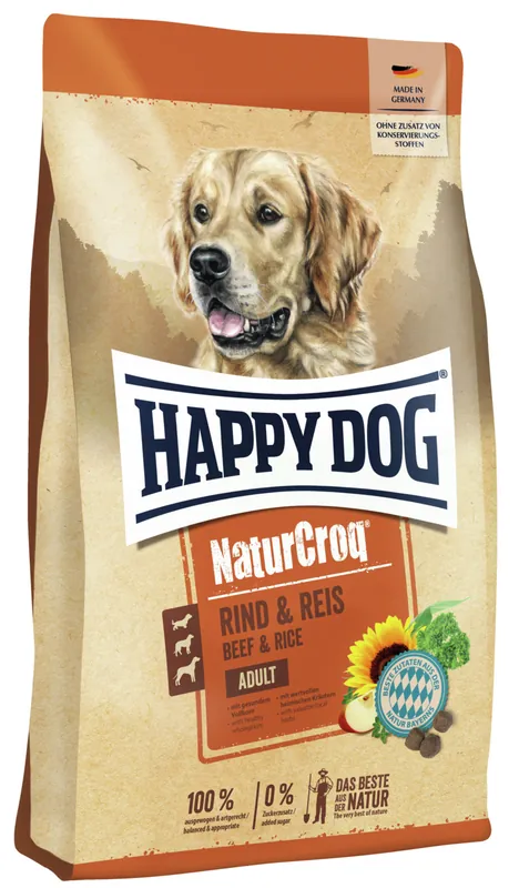 HAPPY DOG NaturCroq Rind & Reis 4 Kilogramm Hundetrockenfutter Neu Im Sortiment