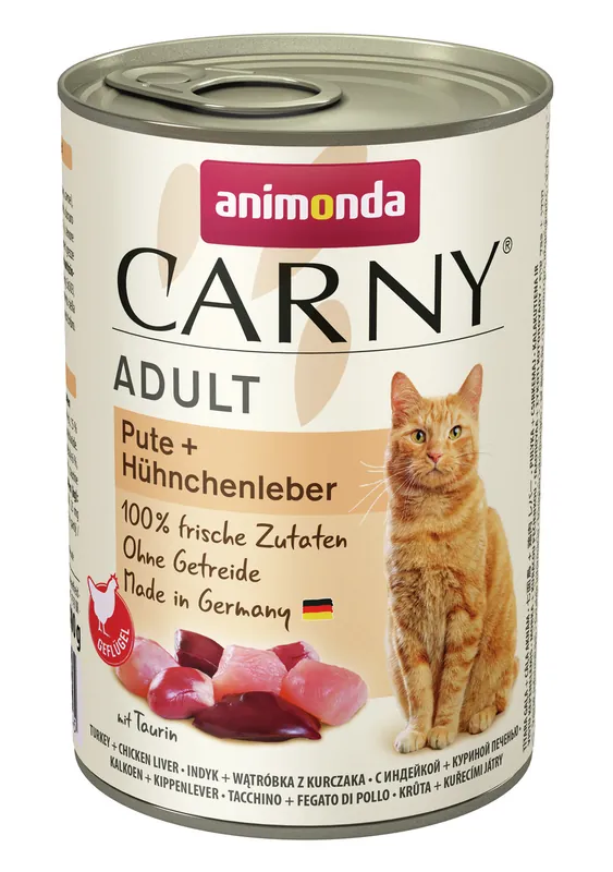 Heißes Angebot animonda Carny Adult Pute/Hühnchenleber 400 g