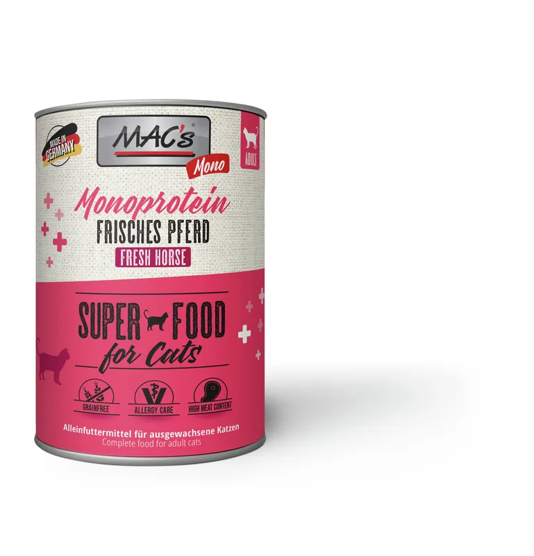 MAC's Cat Adult Monoprotein Pferd 400g Dose Katzennassfutter Aktuell