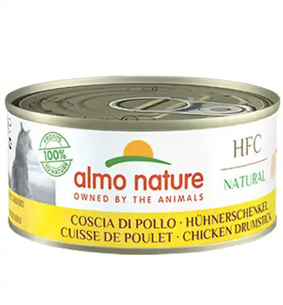 Wochenendangebot Almo Nature HFC Natural Hühnerschenkel 150g Dose Katzennassfutter