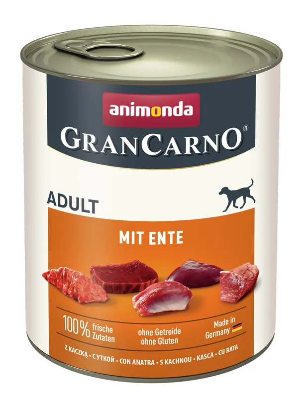 Solange Der Vorrat Reicht animonda Gran Carno Adult mit Ente 800g Dose Hundenassfutter