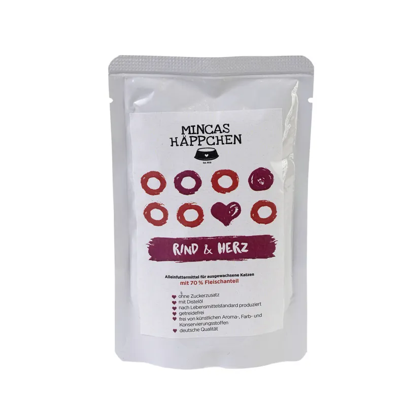 MINCAS HÄPPCHEN Rind/Herz 95 g Ausverkauf