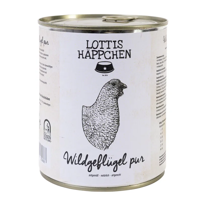 LOTTIS HÄPPCHEN Wildgeflügel Pur 800 g Rabatt
