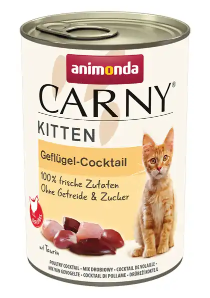 Animonda Carny Kitten Geflügel Cocktail 400 Gramm Katzennassfutter Begrenztes Angebot