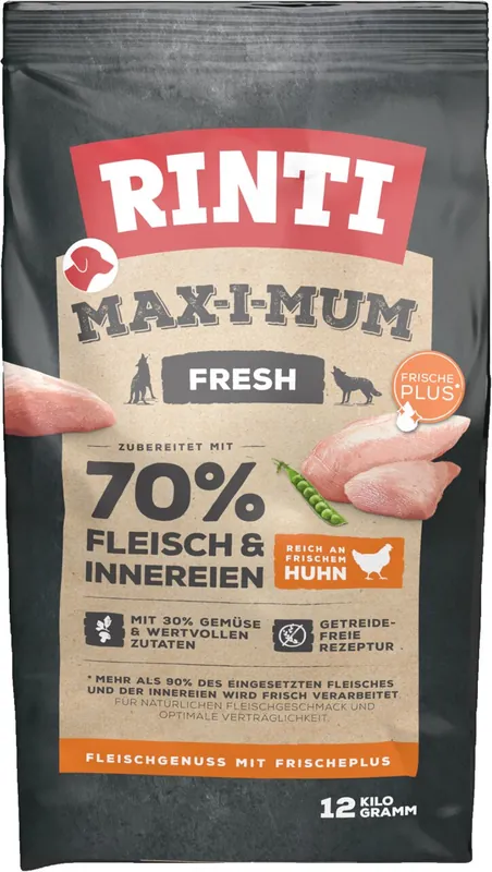 Sparpaket RINTI Max-I-Mum Huhn 2x12kg Hundetrockenfutter Neuheit