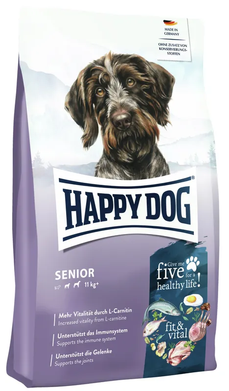HAPPY DOG fit & vital Senior 4 Kilogramm Hundetrockenfutter Kracherpreis