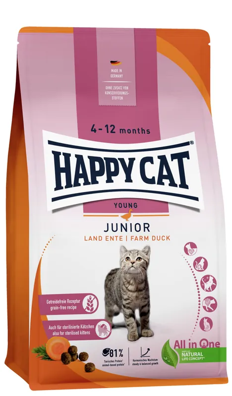 HAPPY CAT Junior Land-Ente 300 g Sichere Zahlung