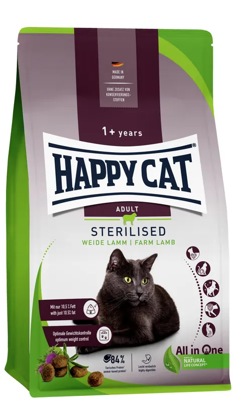 Versand Am Gleichen Tag HAPPY CAT Sterilised Weide-Lamm 1,3 kg