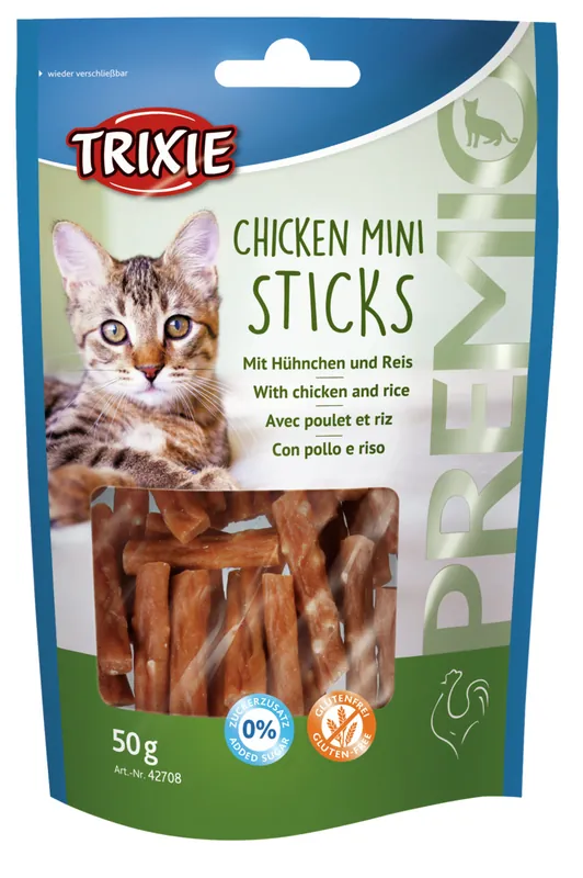 TRIXIE Premio Mini Sticks Hühnchen/Reis 50g Meistverkauft