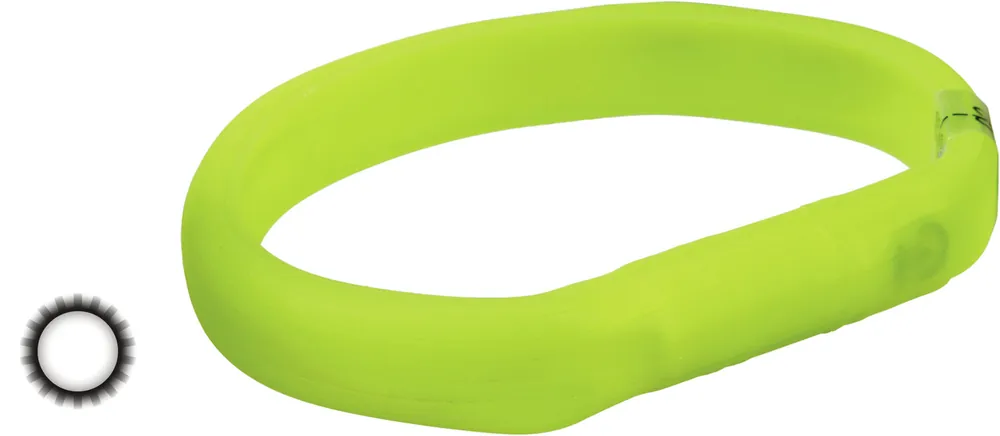 TRIXIE Flash Leuchtband USB L - XL (70 cm / 18 mm) grün Finale Aktion