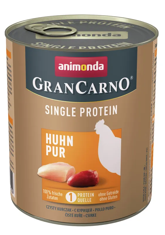 animonda Gran Carno Single Protein Huhn pur 800g Dose Hundenassfutter Expressversand