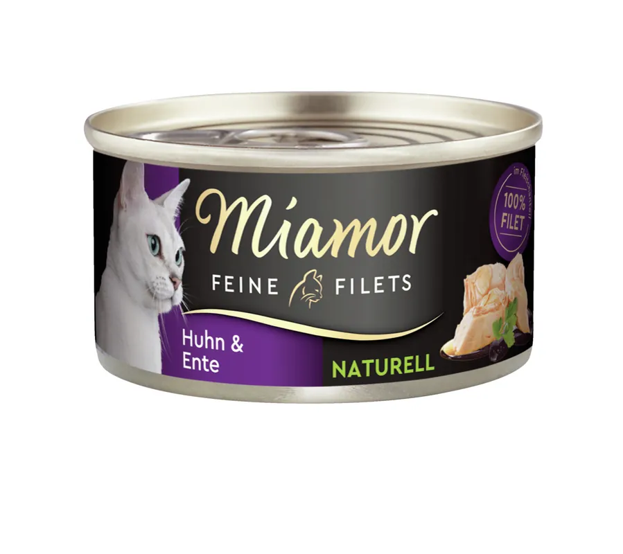 Miamor Feine Filets Naturelle Huhn & Ente 80g Dose Katzennassfutter Billig