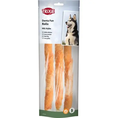 Rabatt TRIXIE Denta Fun Kaurollen mit Huhn 28 Centimeter Hundekauartikel