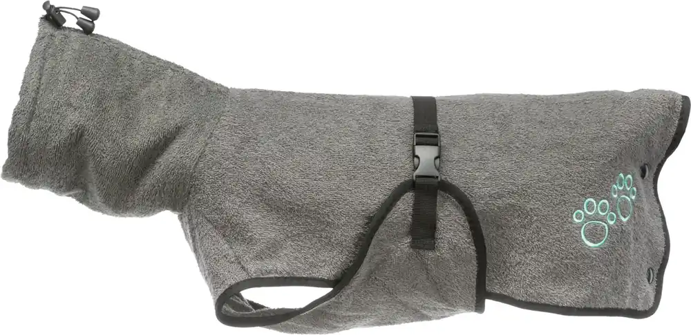 TRIXIE Bademantel Hunde Frottee L 60cm grau Markenware