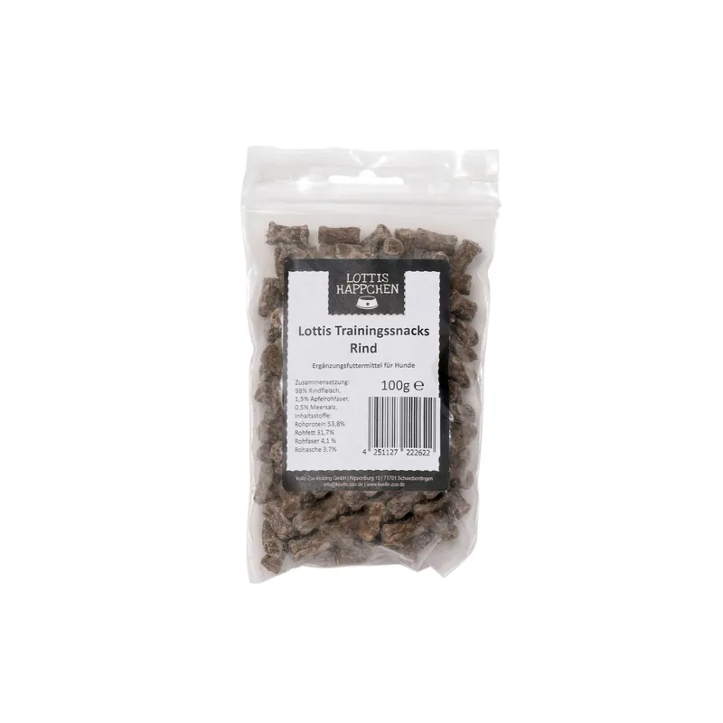 Letzte Chance LOTTIS HÄPPCHEN Trainingssnack Rind 100 g