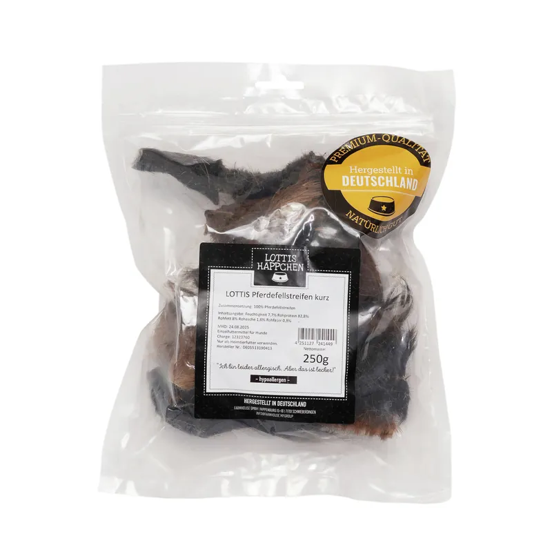 LOTTIS HÄPPCHEN Pferdefellstreifen kurz 250 g Heißes Angebot