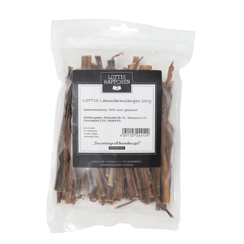 Markenprodukt LOTTIS HÄPPCHEN Lammdarmstangen 200 g