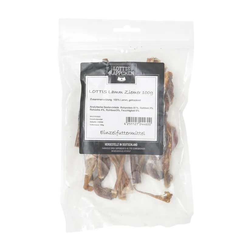 LOTTIS HÄPPCHEN Lamm Ziemer 100 g Abverkauf