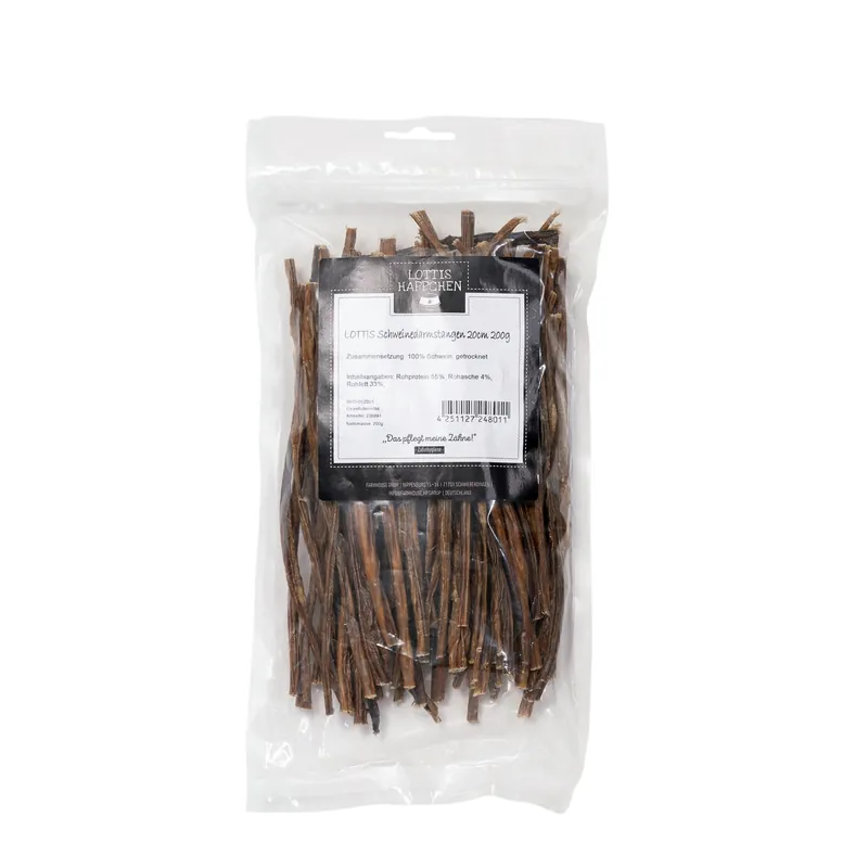 LOTTIS HÄPPCHEN Schweinedarmstangen 20 cm 200 g Wochenendangebot