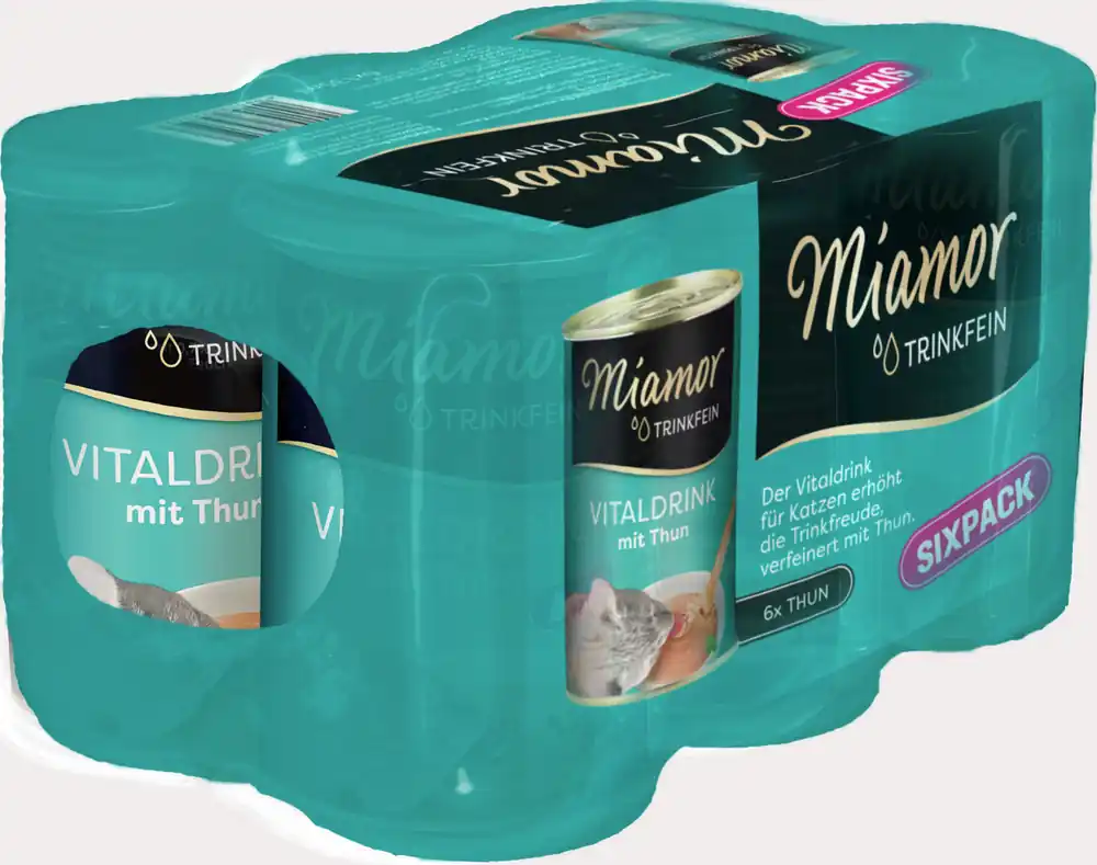 Miamor Trinkfein Vitaldrink Thunfisch Sixpack 6 x 135 Milliliter Katzennahrungsergänzung Mega-Angebot