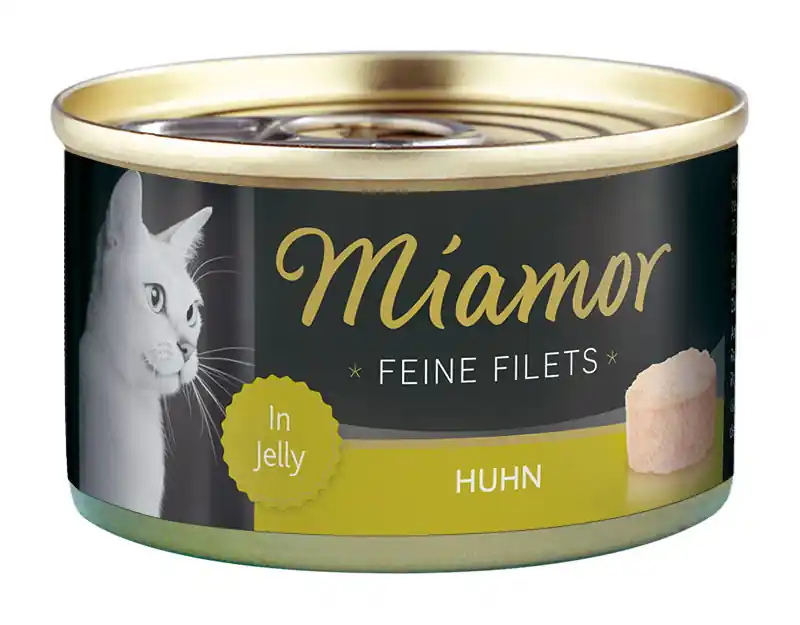 Aktuell Sparpaket 24 x 100 g Miamor Feine Filets Huhn in Jelly Katzen Nassfutter