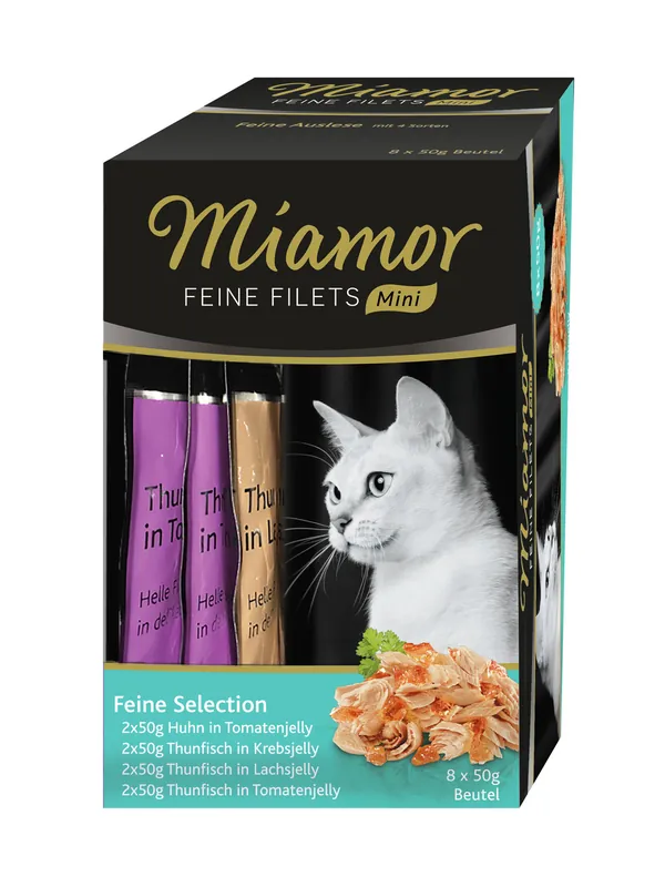 Sparpaket 4 x 8 x 50 g Miamor Feine Filets Mini Feine Selection Multipack Katzen Nassfutter Knallerangebot