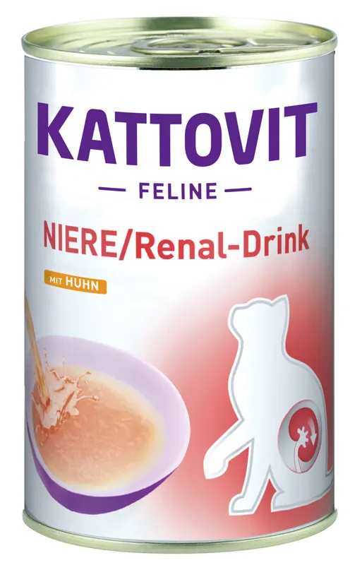Sparpaket 48 x 135 ml Kattovit Niere/Renal-Drink Katzen Nahrungsergänzung Preiswert