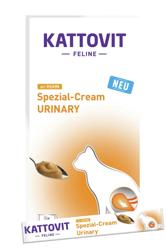 Direktkauf Sparpaket 2 x 6 x 15 g Kattovit Spezial-Cream Urinary mit Huhn Multipack Katzen Snack