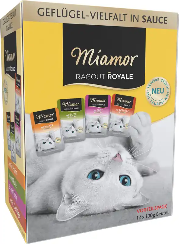 Sparpaket 2 x 12 x 100 g Miamor Ragout Royale in Sauce Multipack Katzen Nassfutter Preisreduziert
