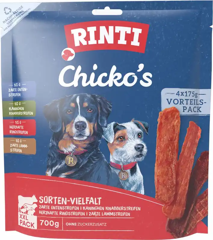 Top-Preis Sparpaket 2 x 4 x 175 g Rinti Chicko Sortenvielfalt Multipack Hunde Snack