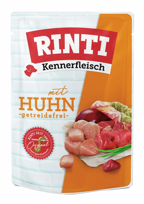 Sparpaket 10 x 400 g Rinti Kennerfleisch mit Huhn Hunde Nassfutter Mega-Angebot