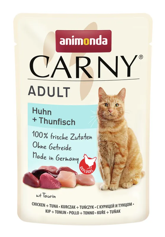Sparpaket 12 x 85 g Animonda Carny Adult Huhn + Thunfisch Katzen Nassfutter Heißes Angebot