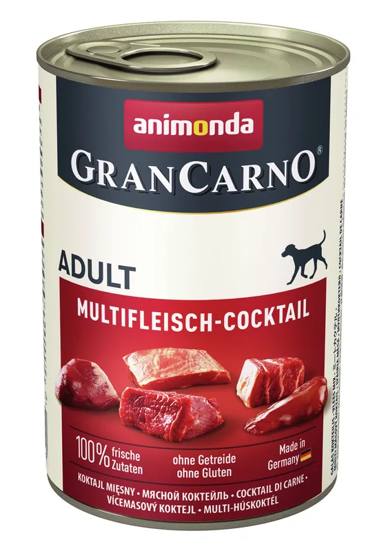 Abverkauf Sparpaket 24 x 400 g Animonda GranCarno Adult Multifleisch-Cocktail Hunde Nassfutter