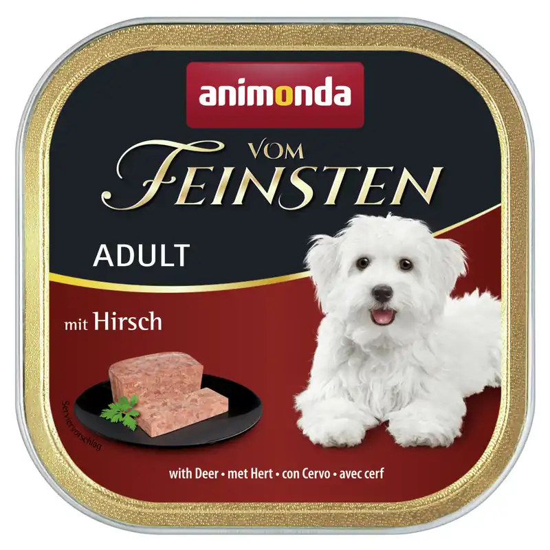 Sparpaket 44 x 150 g Animonda Vom Feinsten Adult mit Hirsch Hunde Nassfutter Letzte Chance