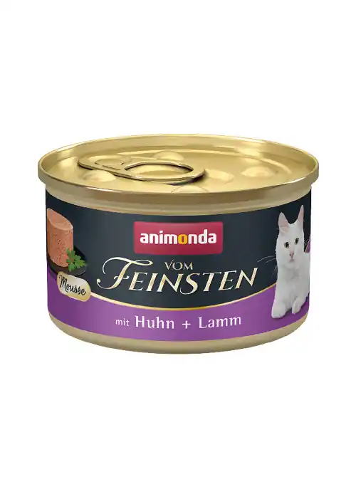 Sparpaket 24 x 85 g Animonda Vom Feinsten Mousse mit Huhn + Lamm Katzen Nassfutter Super-Preis