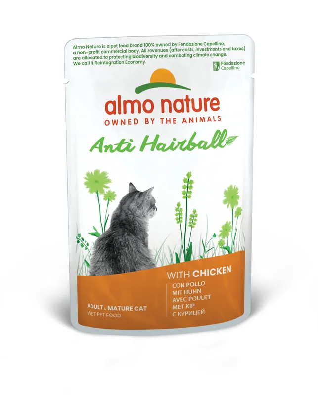 Sparpaket 6 x 70 g Almo Nature Anti-Hairball mit Huhn Katzen Nassfutter Neue Ware