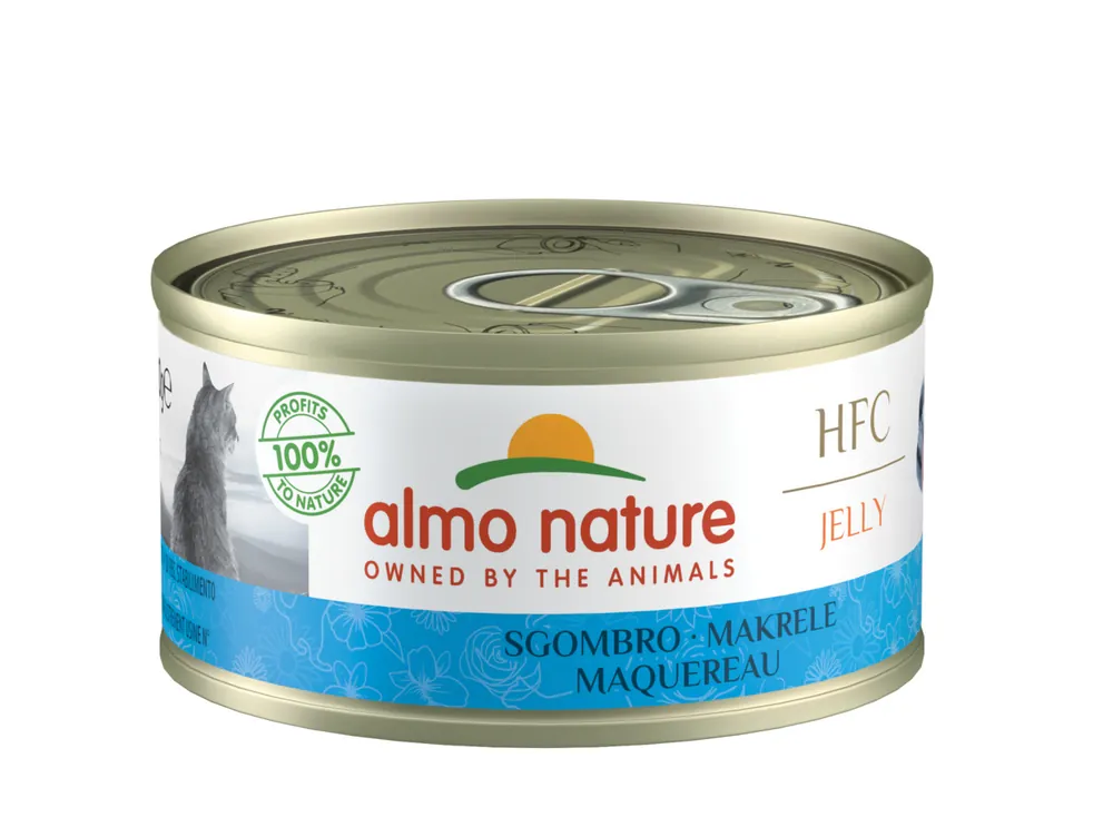 Sparpaket 6 x 70 g Almo Nature HFC Jelly Makrele Katzen Nassfutter Sonderangebot