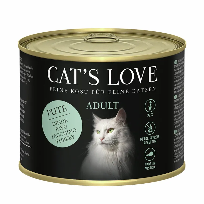 Nur Für Kurze Zeit Sparpaket 6 x 200 g Cat's Love Adult Pute Pur Katzen Nassfutter