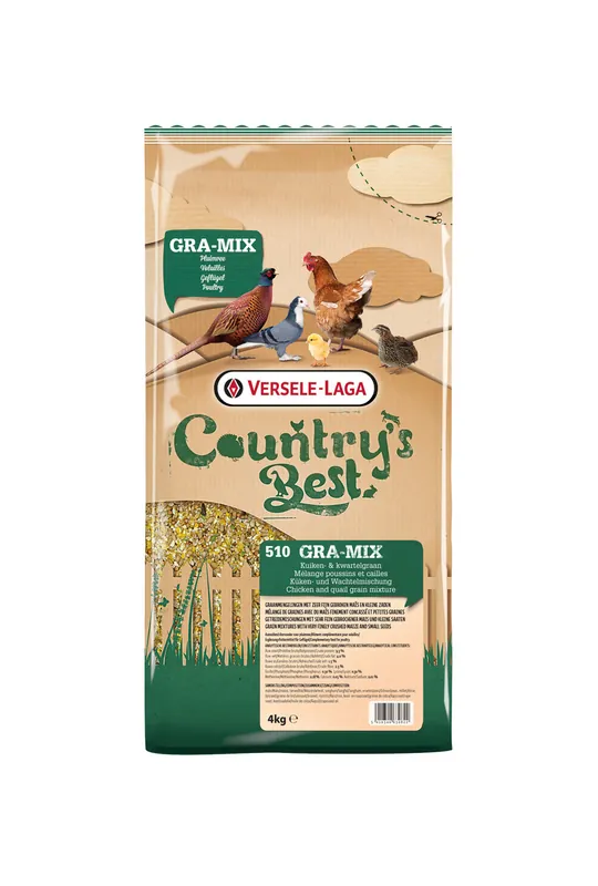 Sparpaket 2 x 4 kg Versele-Laga Country's Best Gra-Mix Geflügel Küken- und Wachtelmischung Geflügel Ergänzungsfutter Markenware
