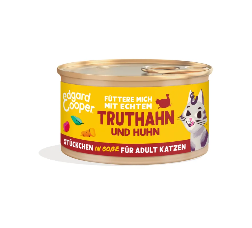 Edgard & Cooper Adult Stückchen Truthahn und Huhn 85 g Solange Der Vorrat Reicht