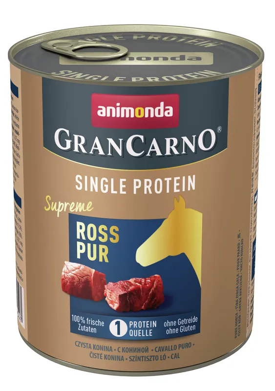 Rabatt Sparpaket 6 x 800 g Animonda GranCarno Single Protein Supreme Ross pur Hunde Nassfutter