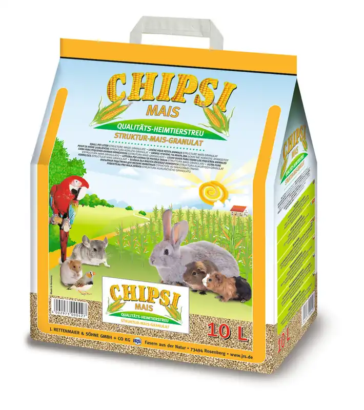 Sparpaket 2 x 10 l Chipsi Mais Granulat Nager Einstreu Geprüft
