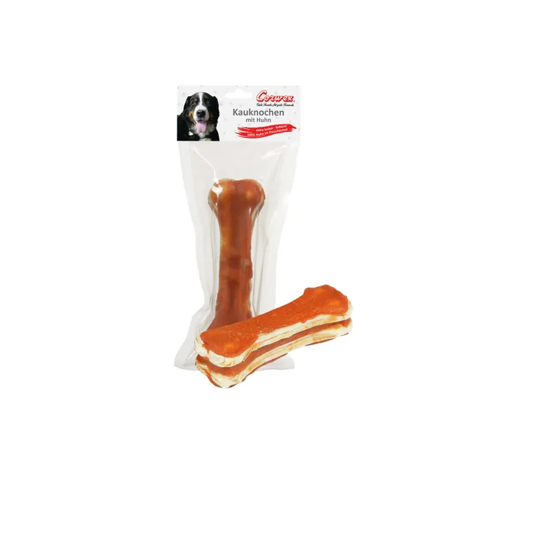 Kracherpreis Sparpaket 2 x Corwex Kauknochen mit Huhn Hunde Snack 15 cm